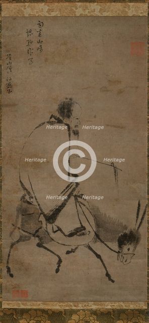 Chan master riding a mule, before 1249. Creator: Unknown.