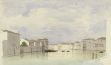 Channel in Venice, 1851. Creator: Carl Theodor Reiffenstein