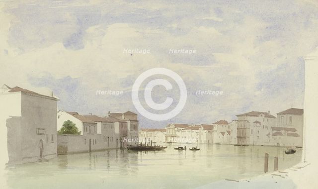 Channel in Venice, 1851. Creator: Carl Theodor Reiffenstein.