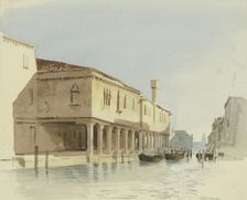 Channel section in Murano, 1851. Creator: Carl Theodor Reiffenstein