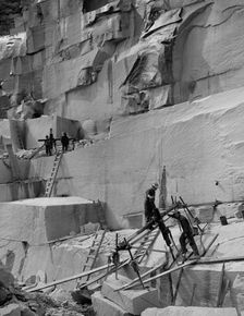 Channeling, a New England granite quarry, c1908. Creator: Unknown