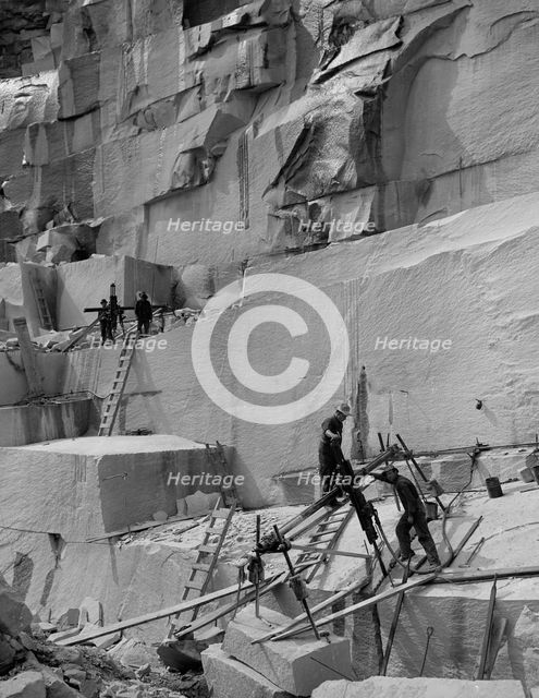 Channeling, a New England granite quarry, c1908. Creator: Unknown.