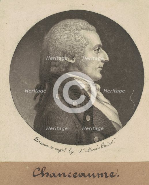 Chanceaume, 1801. Creator: Charles Balthazar Julien Févret de Saint-Mémin.