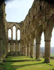 Chancel of the church at the Cistercian monastery of Rievaulx Abbey, North Yorkshire, 1994. Artist: Paul Highnam