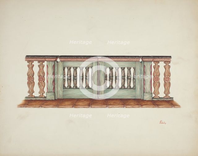 Chancel Railing, 1939. Creator: Hal Blakeley.
