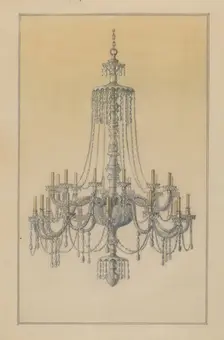 Chandelier, 1935/1942. Creator: Simon Weiss