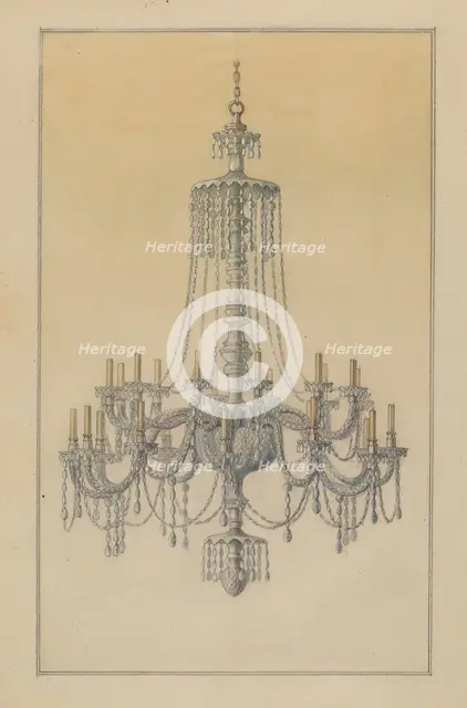 Chandelier, 1935/1942. Creator: Simon Weiss.