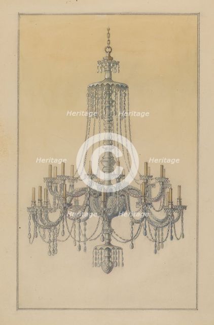 Chandelier, 1935/1942. Creator: Simon Weiss.