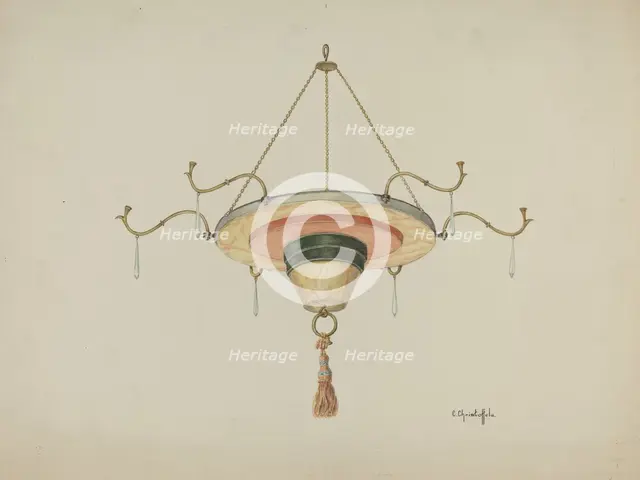 Chandelier, 1941. Creator: Cornelius Christoffels.