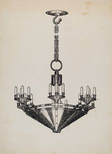 Chandelier, c. 1936. Creator: Florence Huston