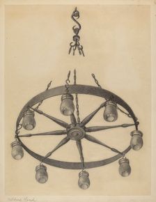 Chandelier, c. 1936. Creator: Mildred Ford