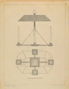 Chandelier, c. 1937. Creator: Mildred Ford