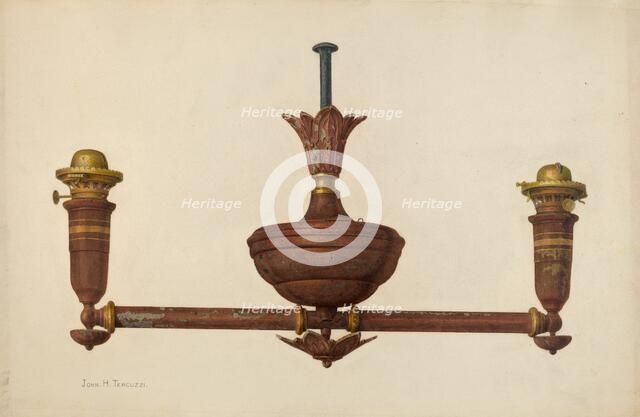 Chandelier, c. 1941. Creator: John H. Tercuzzi.