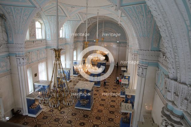 Chandeliers in the Hermitage Museum, St Petersburg, Russia, 2011. Creator: Sheldon Marshall.