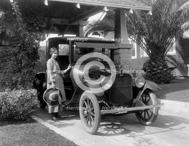 Chandler Six with actress Helen Jerome Eddy. Creator: Unknown.