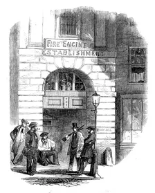 Chandos-street Fire-Engine Station, 1858. Creator: Unknown