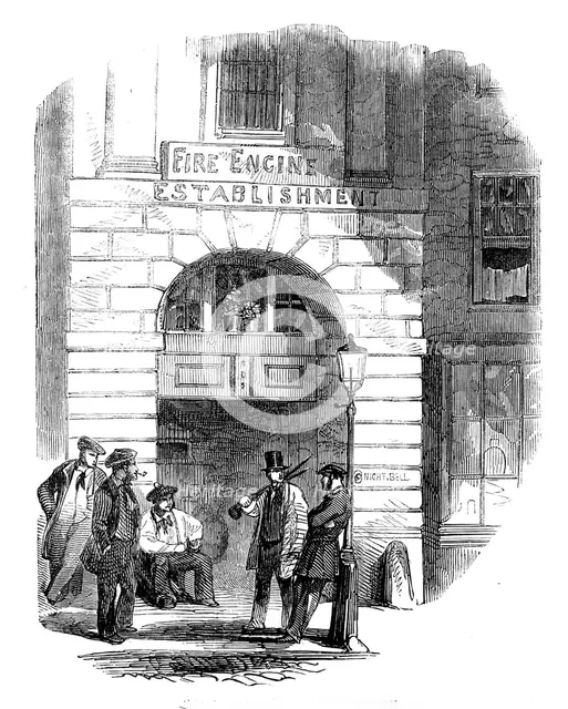 Chandos-street Fire-Engine Station, 1858.  Creator: Unknown.