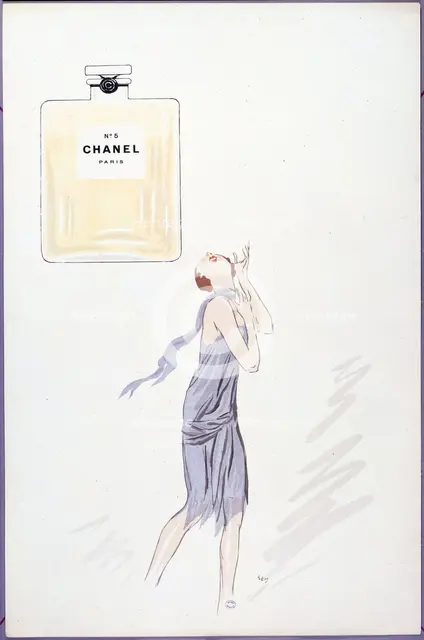 Chanel N°5 Paris, from album White Bottoms, 1927. Creator: Sem, (Georges Goursat) (1863-1934).