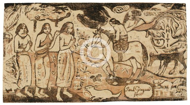 Change of Residence, from the Suite of Late Wood-Block Prints, 1899. Creator: Paul Gauguin.