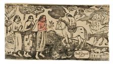 Change of Residence, from the Suite of Late Wood-Block Prints, 1899. Creator: Paul Gauguin