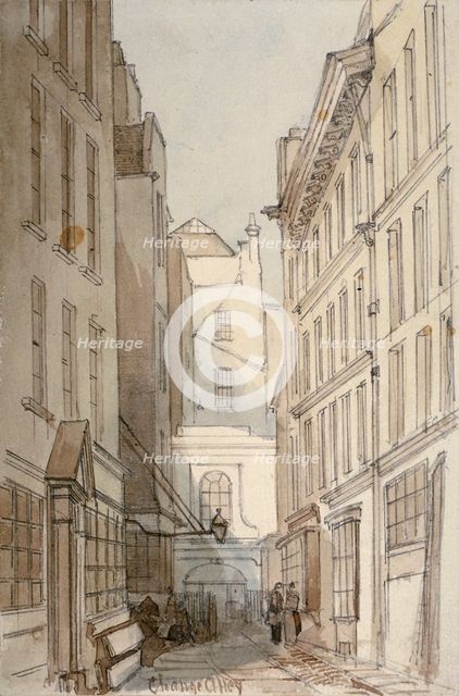 Change Alley, City of London, 1850. Artist: Thomas Colman Dibdin