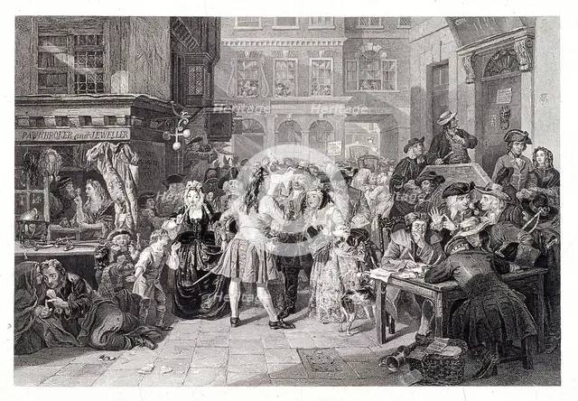 Change Alley, London, 1853. Artist: John Carter
