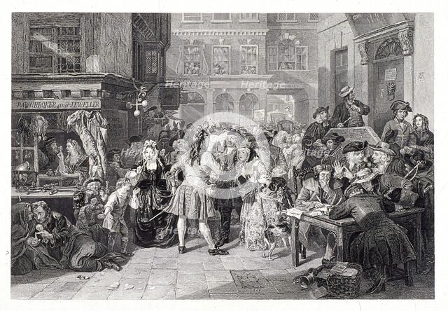 Change Alley, London, 1853. Artist: John Carter