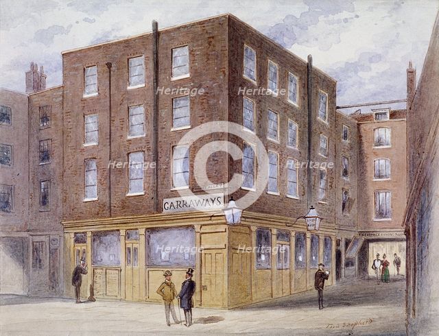 Change Alley, London, 1873. Artist: Frederick Napoleon Shepherd