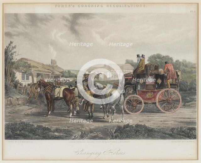 Changing Horses. Creator: Papprill, Henry A. (1816-1903).