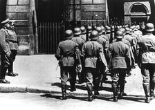 Changing of the guard at the German headquarters in occupied Paris, June 1940
