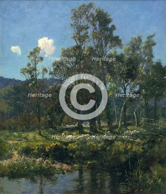 Changing pasture, 1899. Creator: James McLauchlan Nairn.