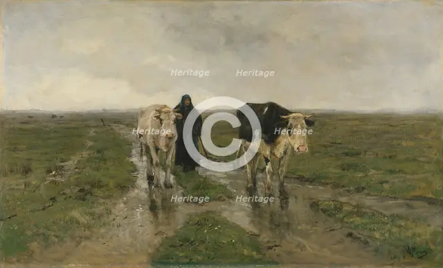 Changing Pasture, ca. 1880s. Creator: Anton Mauve.
