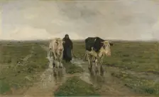 Changing Pasture, ca. 1880s. Creator: Anton Mauve