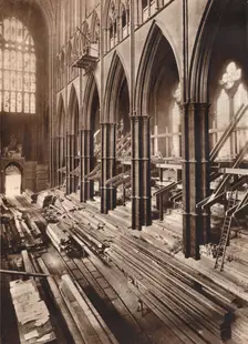 Changing the Interior of the Abbey 1937