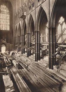 Changing the Interior of the Abbey 1937