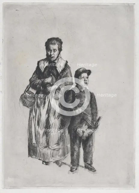 Chanteurs des rues, grande pièce, 1872. Creator: Marcellin-Gilbert Desboutin.