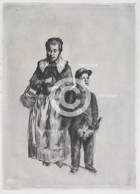 Chanteurs des rues, grande pièce, 1872. Creator: Marcellin-Gilbert Desboutin.