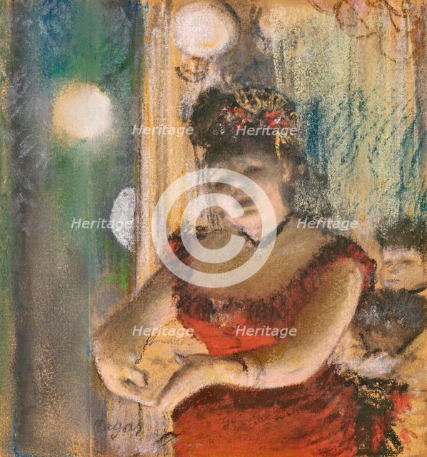 Chanteuse de café concert, 1879. Creator: Degas, Edgar (1834-1917).