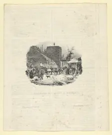 Chantier de Bois a Bruler, 19th century. Creators: Victor Adam, Benard