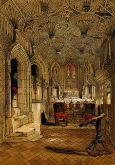 Chantry Chapel, Adjoining the Beauchamp Chapel, Warwick, 1845.Artist: John Scandrett Harford
