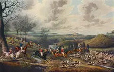 Chase of the Roebuck: Full Cry c1800, (1922). Artists: Henry Thomas Alken, Richard Reeve