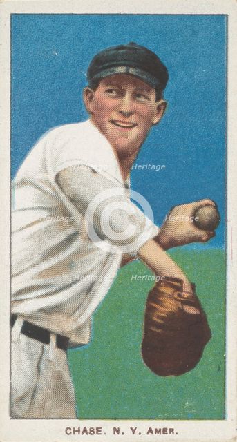 Chase, New York, American League, from the White Border series (T206) for the American ..., 1909-11. Creator: American Tobacco Company.