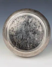 Chased silver covered box, Southern Song-Yuan dynasty, China, 13th century. Creator: Unknown