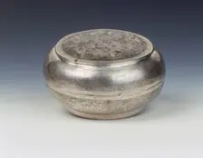 Chased silver covered box, Southern Song-Yuan dynasty, China, 13th century. Creator: Unknown