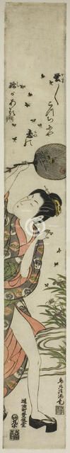 Chasing Fireflies, c. 1761. Creator: Torii Kiyomitsu.