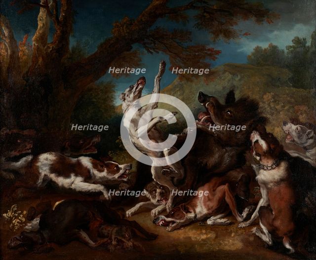 Chasse au sanglier, d'après Hondius, between 1686 and 1755. Creator: Jean-Baptiste Oudry.