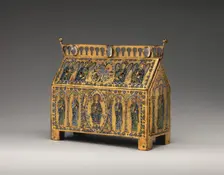 Chasse with Christ in Majesty and the Lamb of God, French, ca. 1180-90. Creator: Unknown
