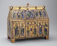 Chasse with the Crucifixion and Christ in Majesty, French, ca. 1180-90. Creators: Unknown, Jesus Christ