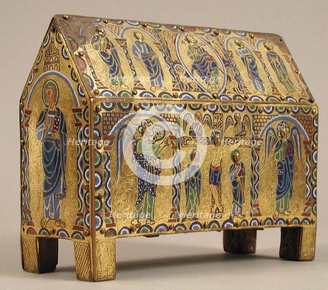 Chasse with The Crucifixion and Christ in Majesty, French, ca. 1190. Creator: Unknown.