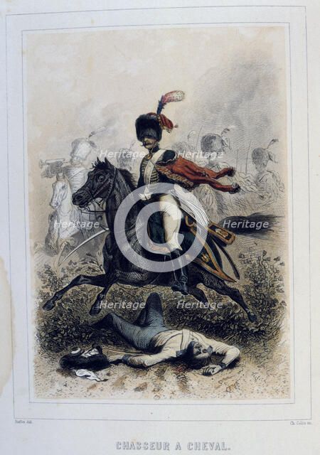 'Chasseurs à Cheval', (light cavalry), 1859.  Artist: Auguste Raffet